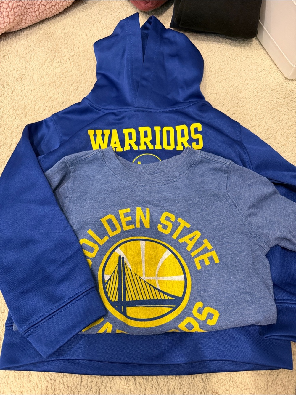 Kids Blue Golden State Warriors NBA Hoodie and Tee Set